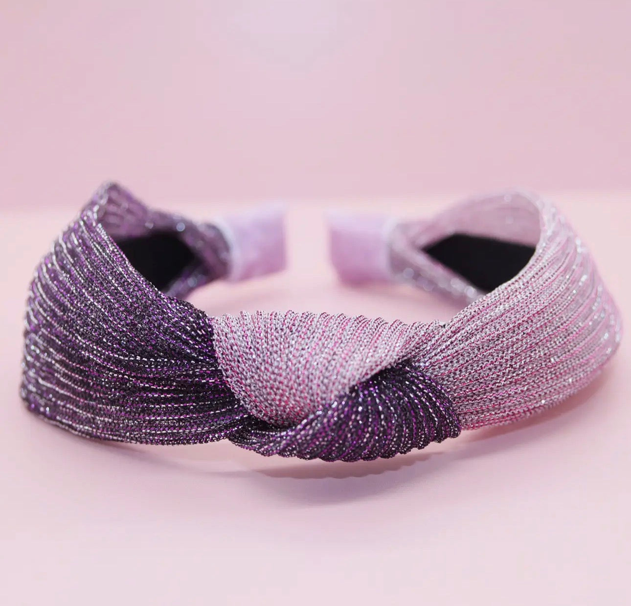 Two Tone Shimmer Headband- Purple