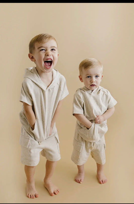 Cargo Shorts Set | Oatmeal