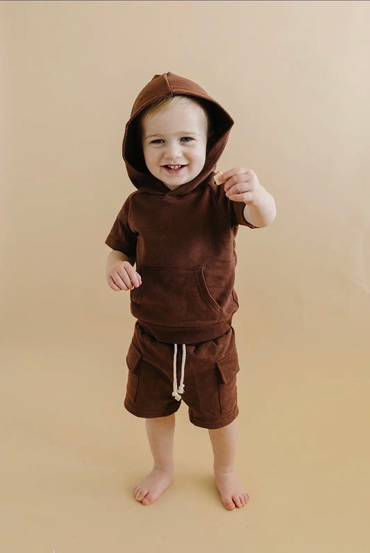 Cargo Short Set- Chocolate
