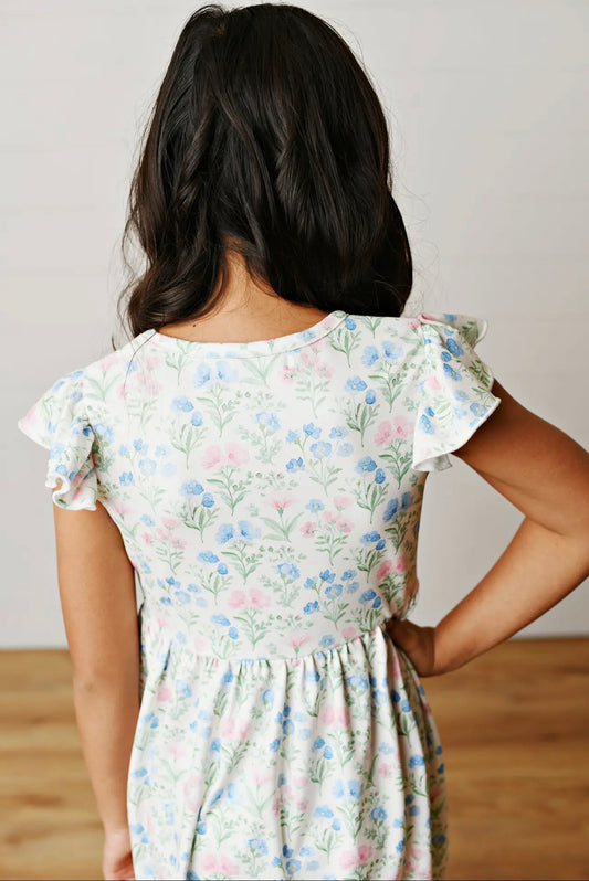 Kids Summer Spring Floral Dress