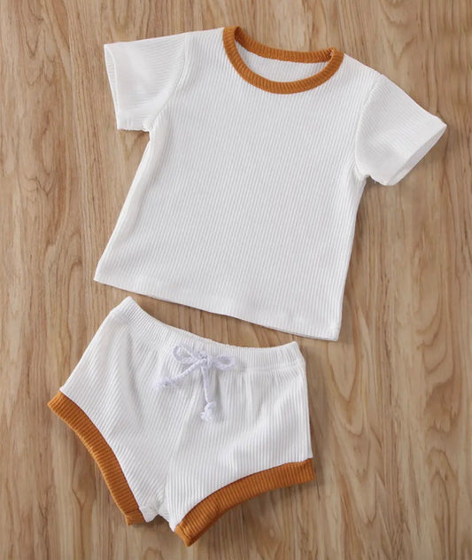 Knit Cotton T-Shirt and Shorts