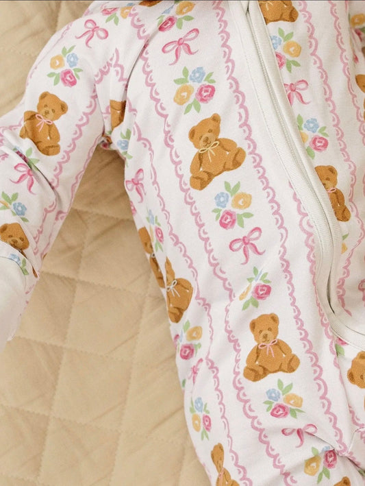 Bamboo Zip Romper | Honey Bear