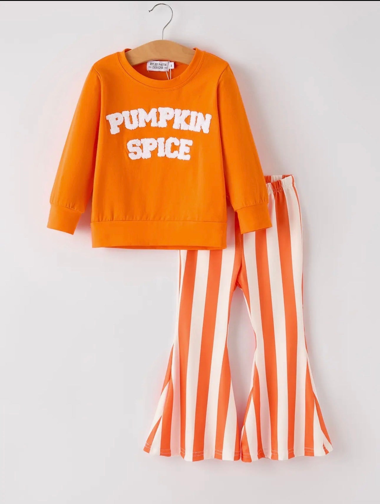 “Pumpkin Spice” Chenille Patches Pant Set