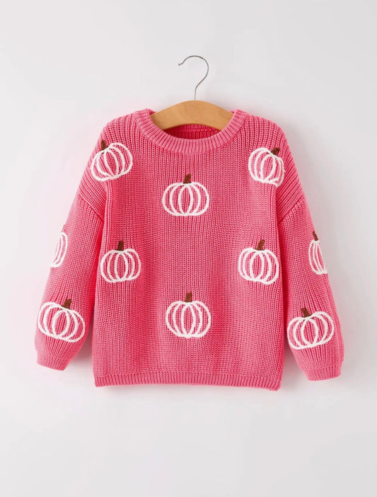 Pumpkin Pink Pullover Sweater ￼