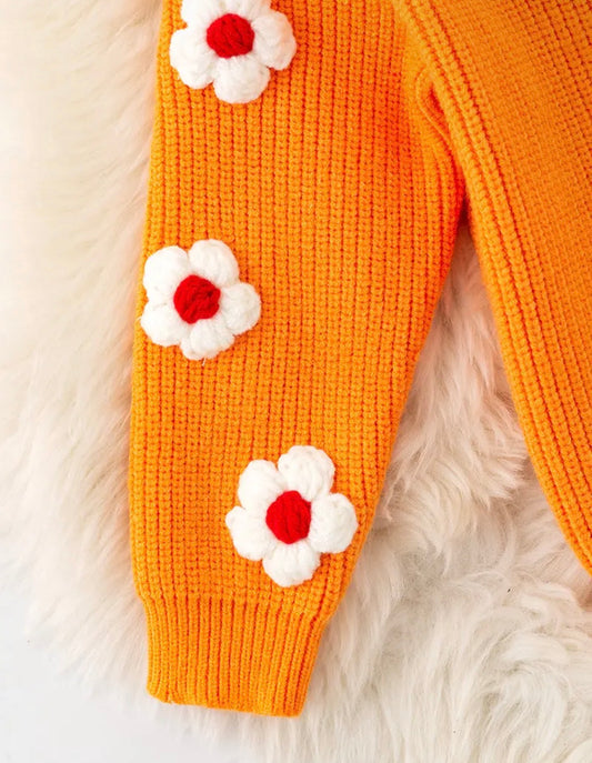 Orange Thankful Knit Sweater