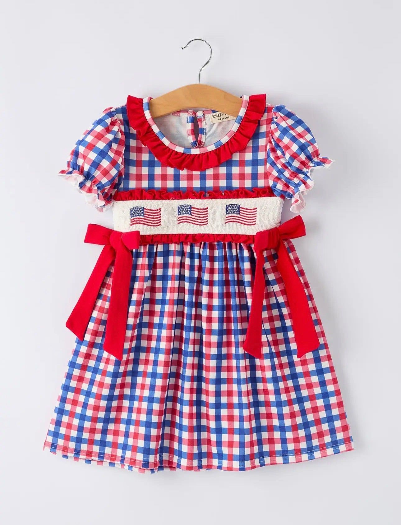 4th of July Plaid Flag Dress