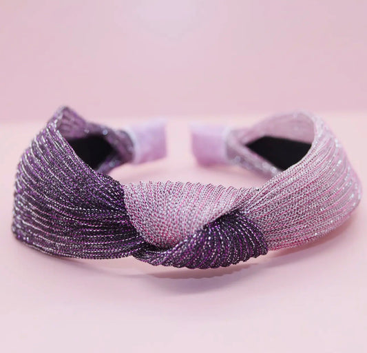 Two Tone Shimmer Headband- Purple
