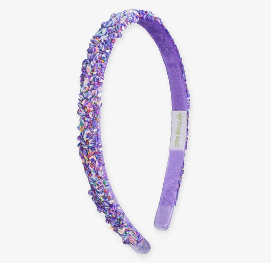 Sequin Thin Headband-Purple