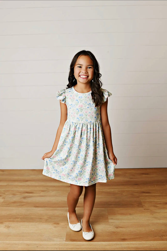 Kids Summer Spring Floral Dress