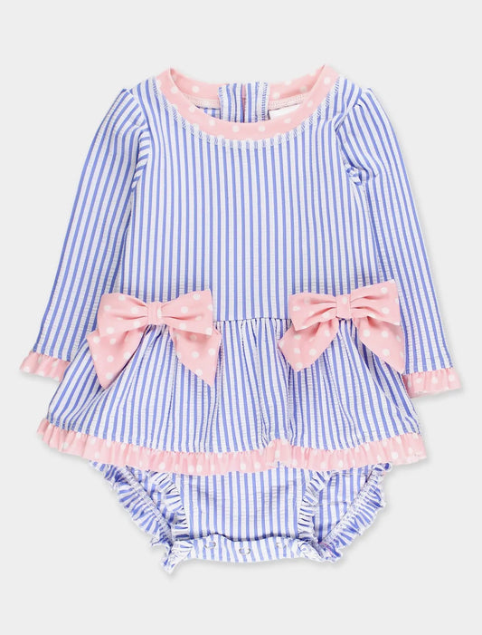 Baby Girl Periwinkle Blue Long Sleeve Swimsuit