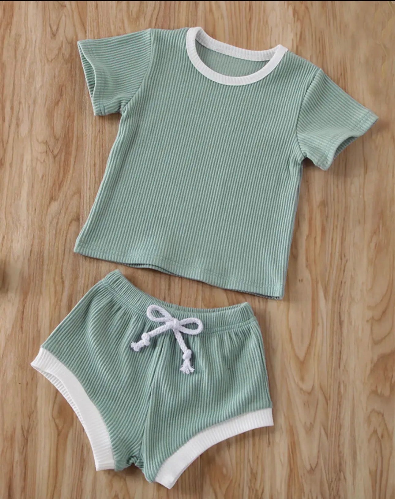 Knit Cotton T-Shirt and Shorts