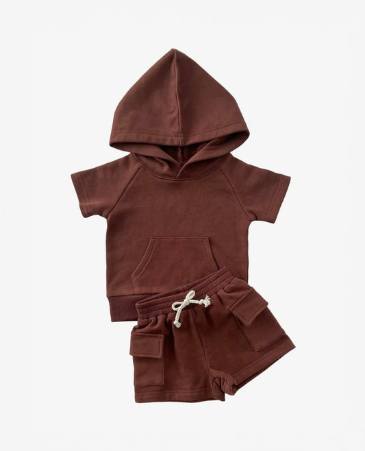 Cargo Short Set- Chocolate