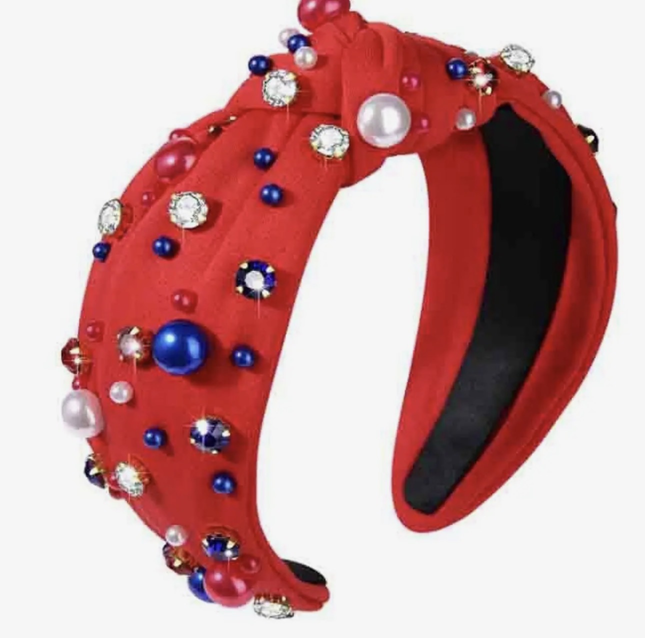 Chunky 4th of July Headband-Red