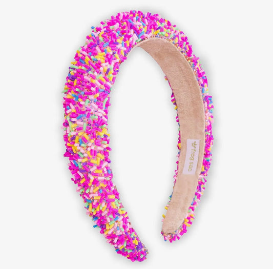 Chunky Sprinkles Padded Headband-Pink