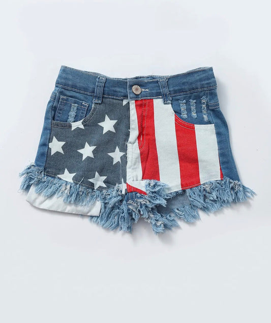 Patriotic Denim Shorts