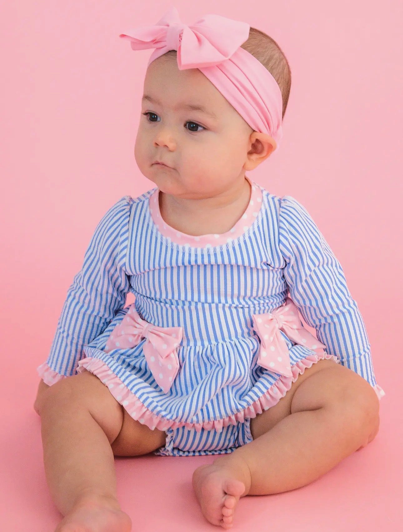 Baby Girl Periwinkle Blue Long Sleeve Swimsuit