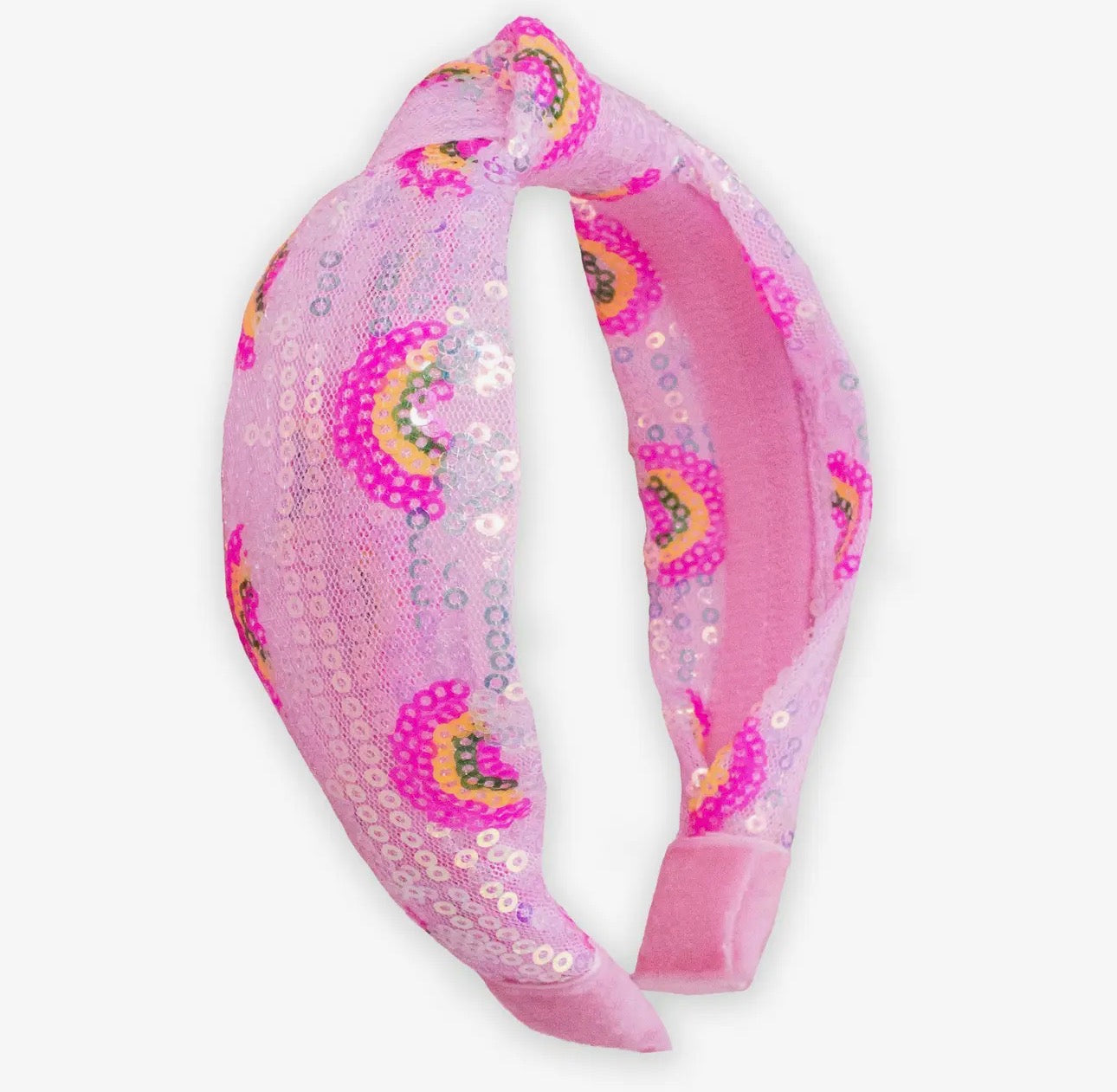 Sequin Headband-Pink Rainbow