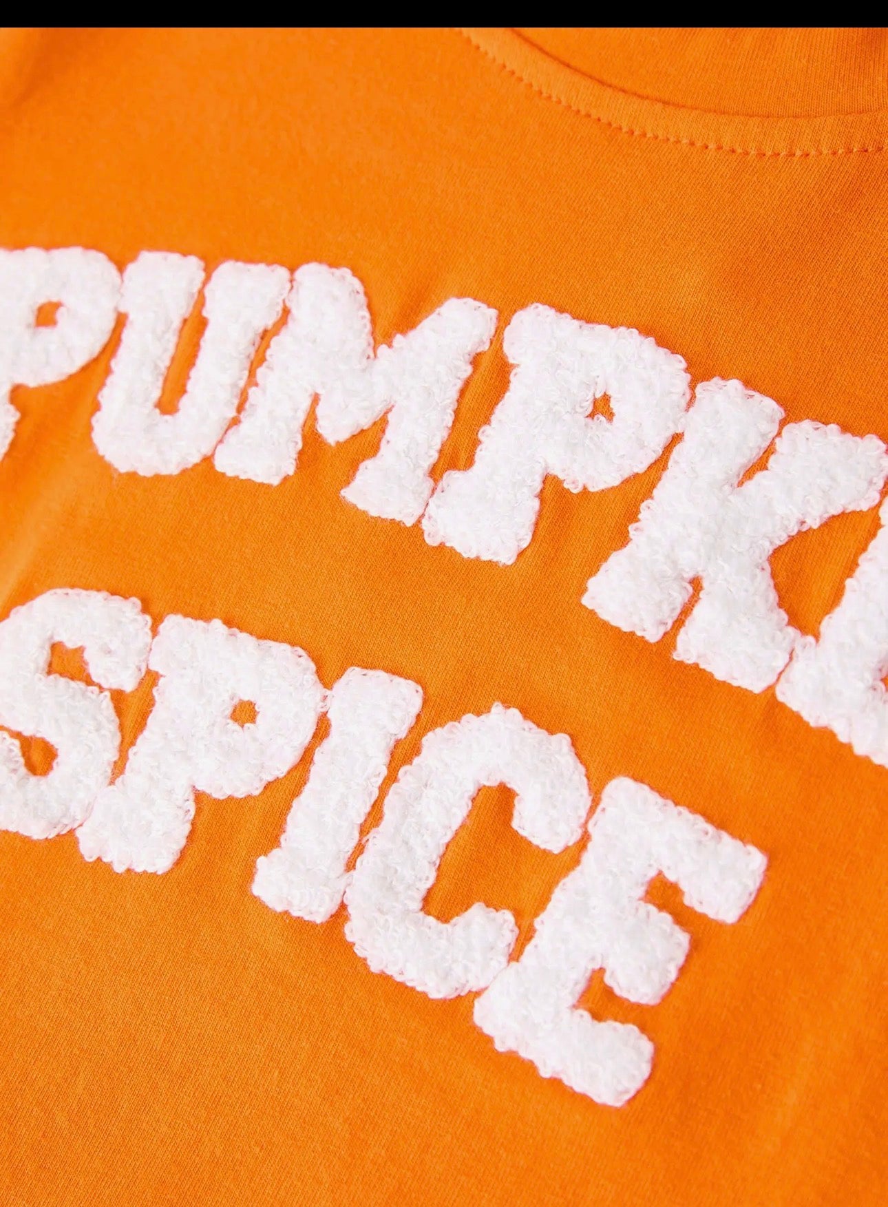 “Pumpkin Spice” Chenille Patches Pant Set