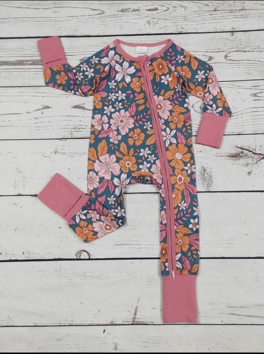 Flower Printed Zipper Sleeper