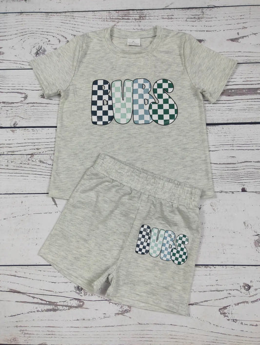 Checkered Bubs Short Set