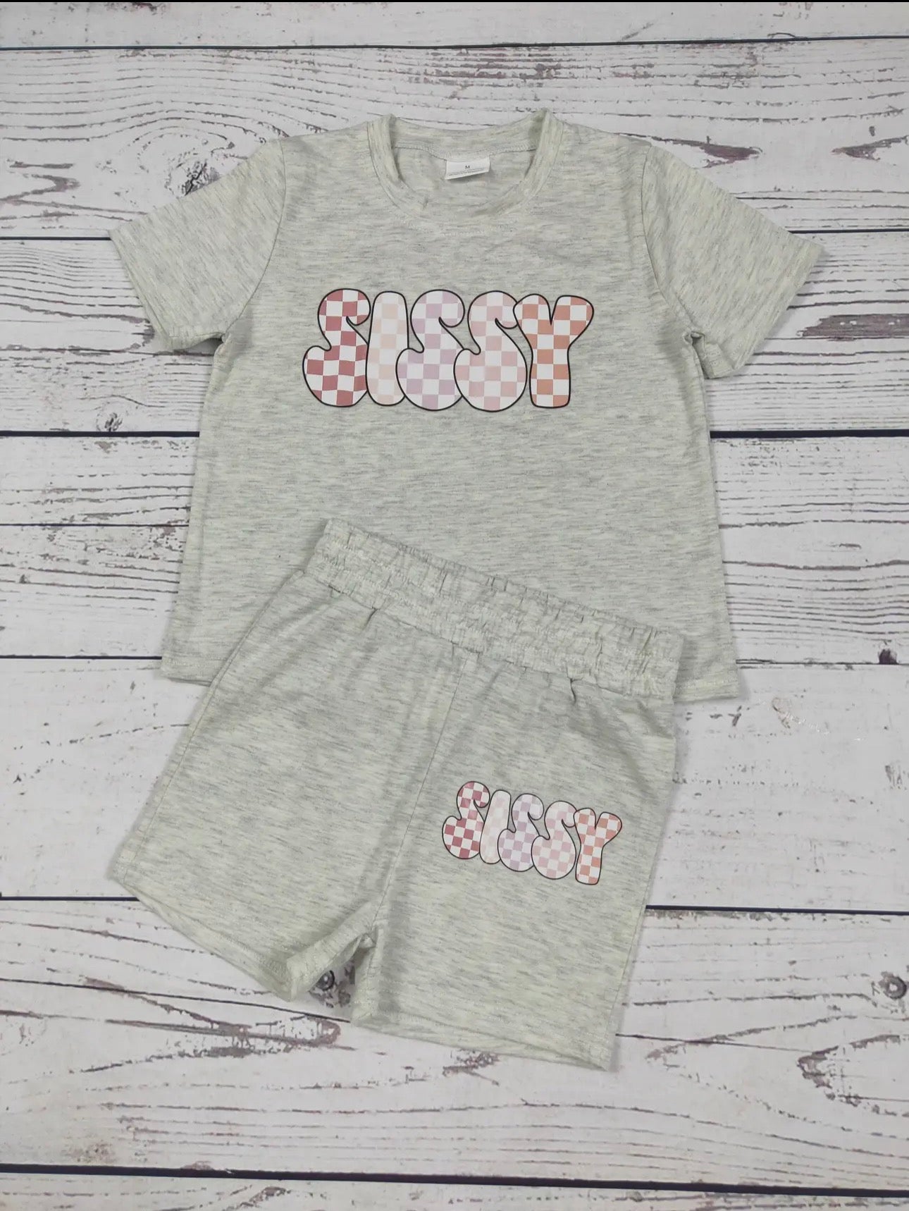 Checkered Sissy Short Set
