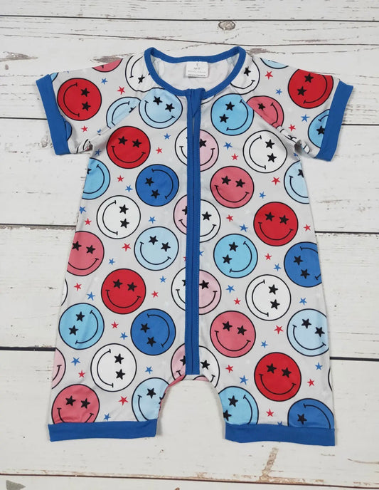 Patriotic Zip Romper